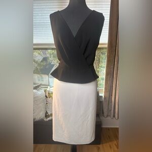Ann Taylor Factory Black and White Pencil Dress